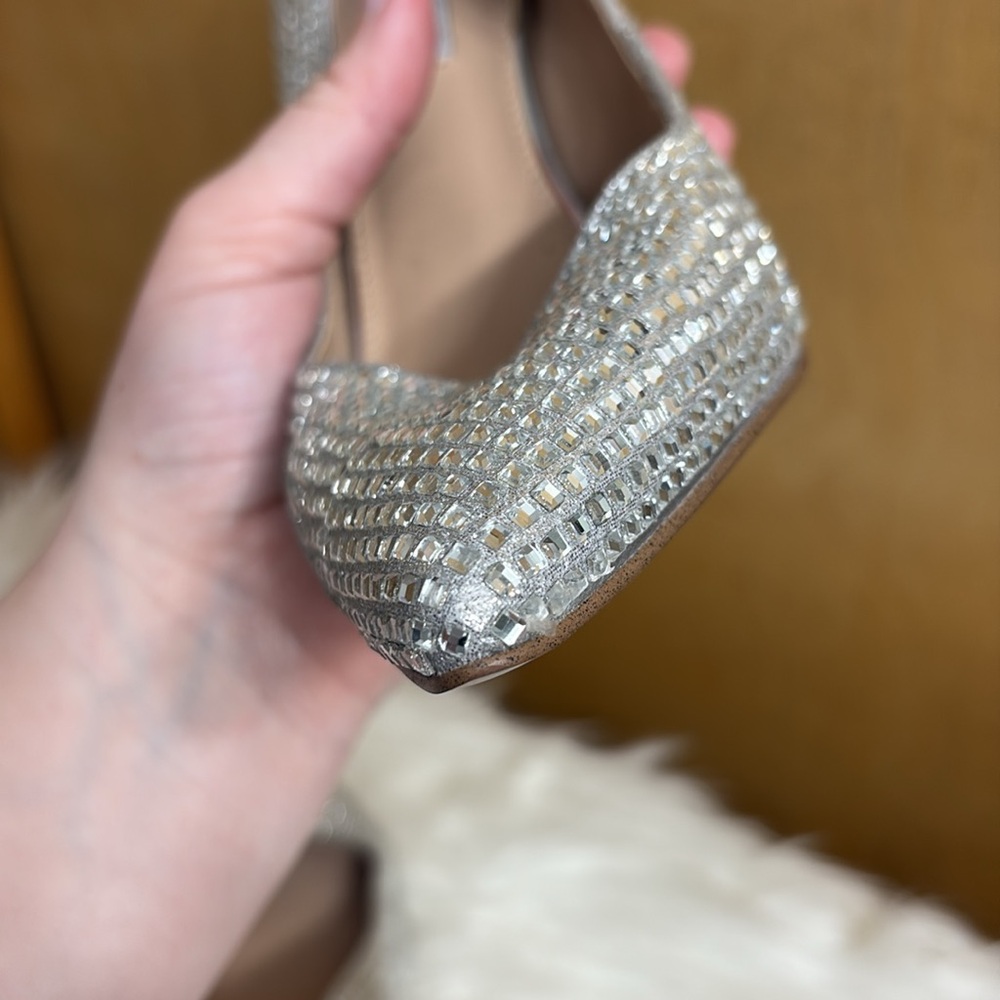 Steve Madden Silver Laveda Crystal Pump In Rhinestone Size 7.5 - Picture 17 of 17